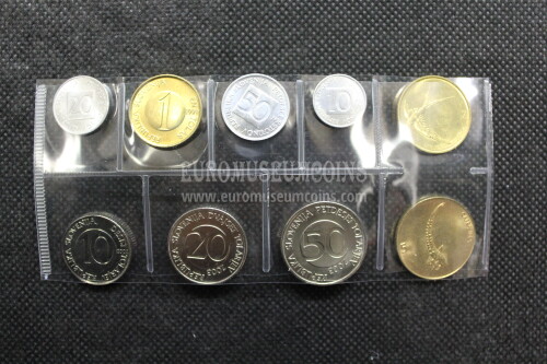 Slovenia serie 9 monete pre-euro anni misti