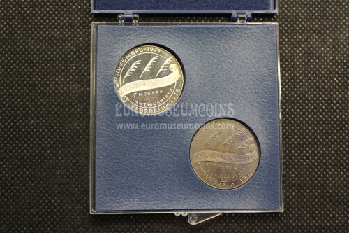 1978 San Marino 1° mostra di Antiquariato dittico medaglie