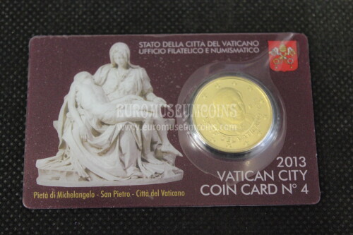2013 Vaticano La Pietà di Michelangelo 50 centesimi di euro in coincard n° 4