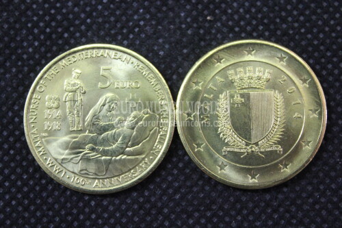 2014 Malta 5 euro FDC 100° prima Guerra Mondiale