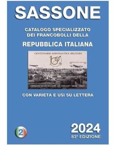 2024 Catalogo Sassone specializzato Volume 2 francobolli Repubblica italiana