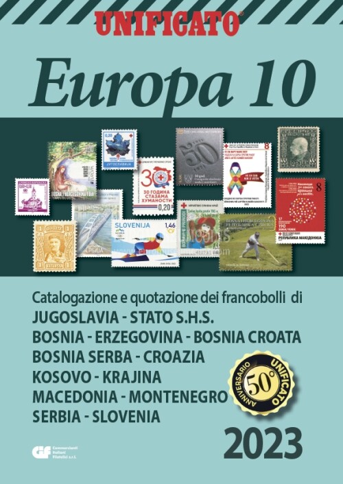 2023 EUROPA 10 Catalogo Unificato francobolli Balcani ex Jugoslavia 