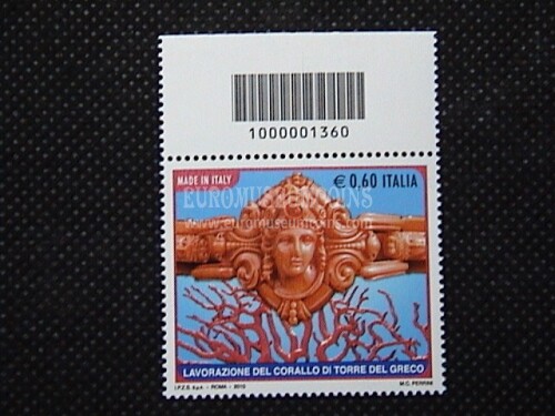 2010 Italia Made in Italy Corallo di Torre del Greco 1v. codice a barre