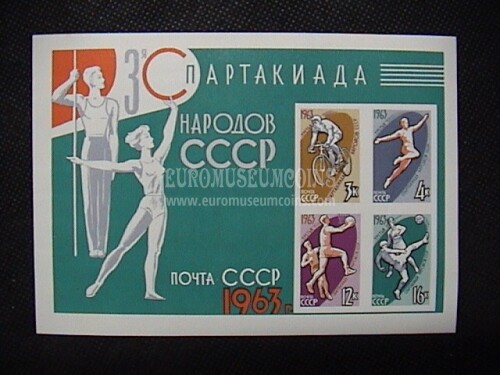 1963 U.R.S.S. foglietto francobolli : Spartachiade Sovietica