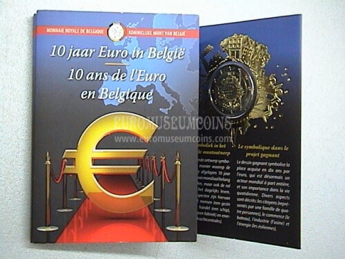Belgio 2012 Decennale TYE 2 Euro commemorativo in minifolder