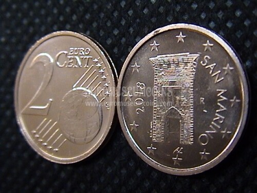 2018 San Marino 2 Centesimi di Euro nuovo conio 