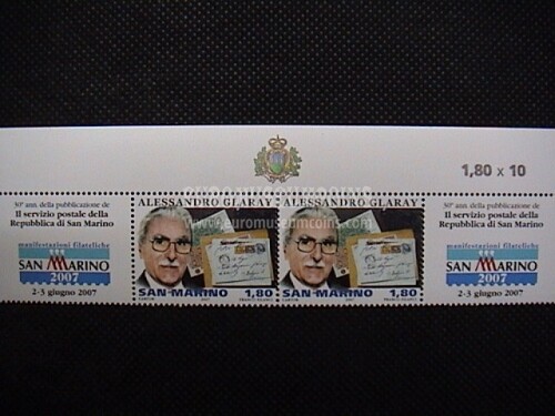 2007 bordo superiore foglio San Marino : Glaray 2v.