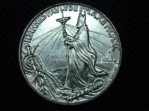 1990 Vaticano 1000 Lire Anno XII in argento