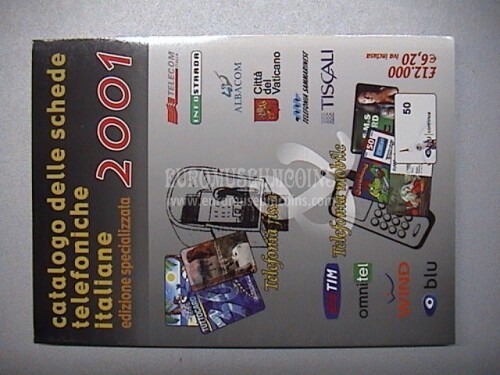 2001 Catalogo Gettoni e schede telefoniche SIP con omaggio