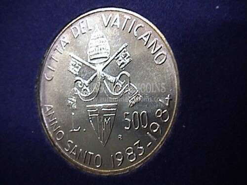 1983 - 84 Vaticano Lire 500 Anno Santo in argento FDC