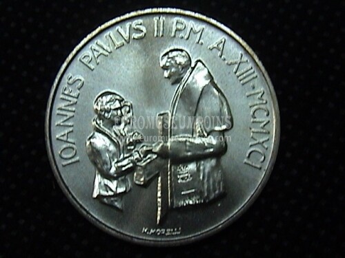 1991 Vaticano 1000 Lire Anno XIII in argento