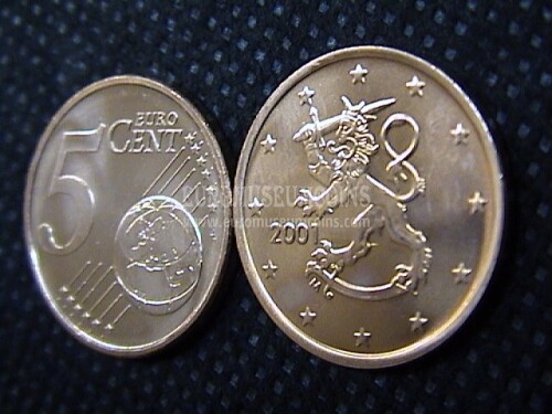 5 centesimi di euro Finlandia anno 2001