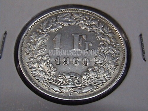 1960 Svizzera 1 Franco  in argento