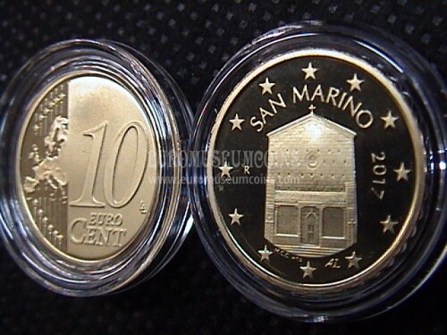 2017 San Marino 10 centesimi di Euro FS proof