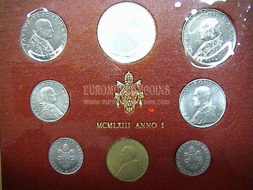 1963 Vaticano monete singole FDC Anno I PRIMO