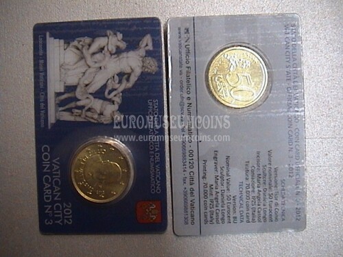 2012 Vaticano 50 centesimi di euro in coincard n° 3