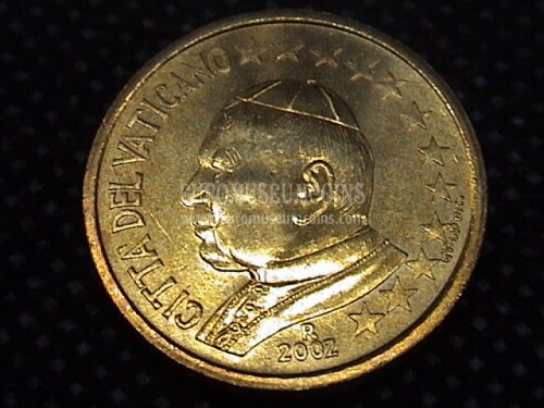 2002 Vaticano 50 cent Papa Giovanni Paolo II da set ufficiale