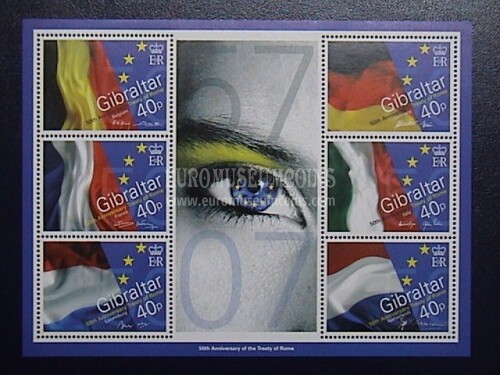 2007 Gibilterra foglietto francobolli : Trattati di Roma