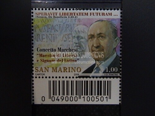 2008 Concetto Marchesi con codice a barre San Marino