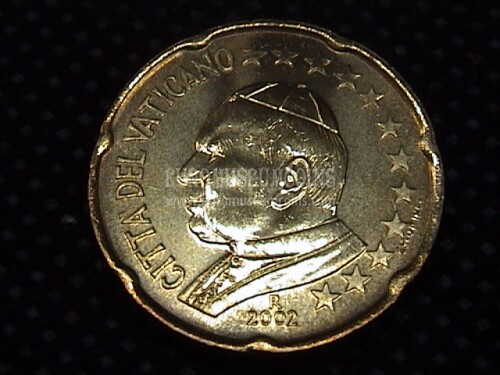 2002 Vaticano 20 cent Papa Giovanni Paolo II da set ufficiale