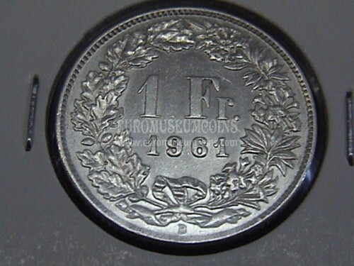 1961 Svizzera 1 Franco  in argento
