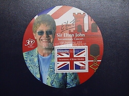 2004 Gibilterra foglietto francobolli : Tercentenary Concert Elton John