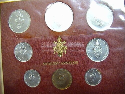 1975 Vaticano monete singole FDC Anno XIII- 13