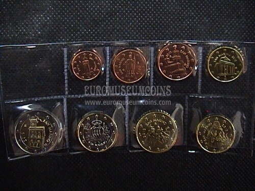 2015 serie completa 8 monete euro San Marino