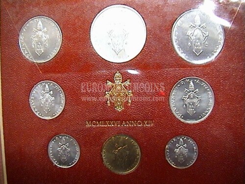 1976 Vaticano monete singole FDC Anno XIV- 14