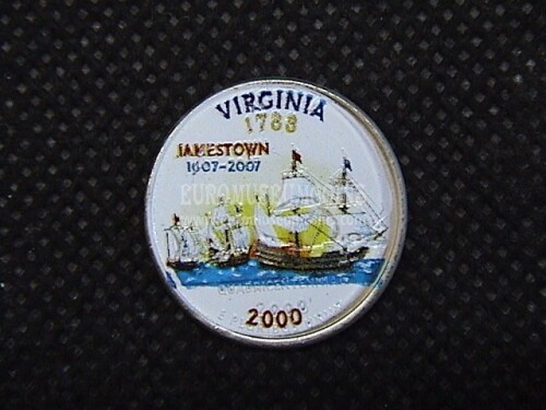 2000 Stati Uniti Virginia quarto di dollaro Stati colorato