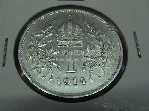 1914 Austria 1 Corona in argento