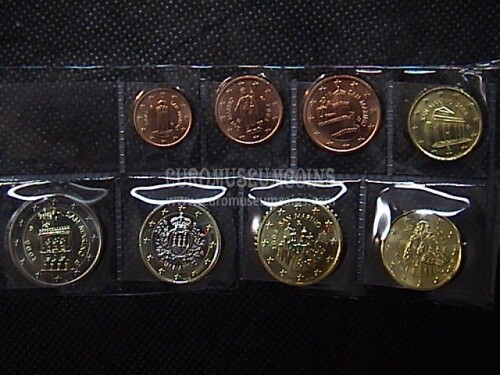 2008 serie completa 8 monete euro San Marino