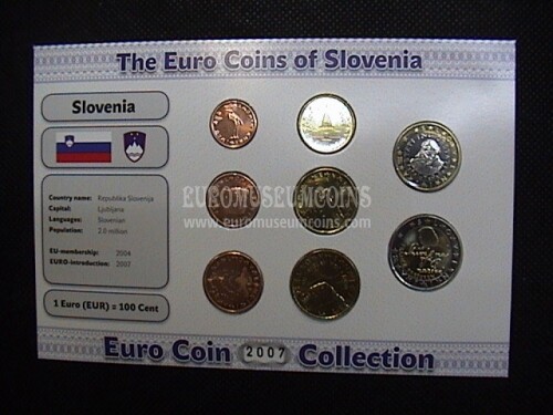 2007 Slovenia serie 8 monete Euro Coin Collection