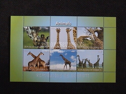 2011 ANIMALI Giraffe foglietto BF DJIBOUTI  