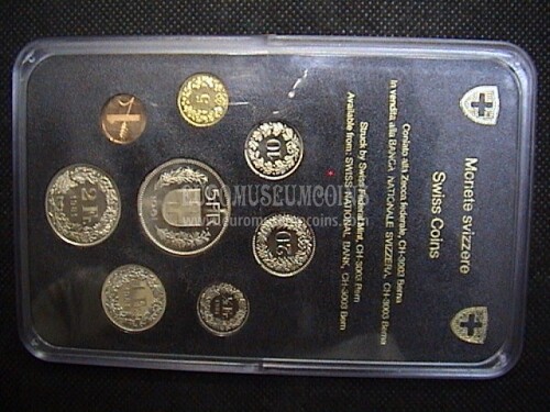 1981 Svizzera serie completa 8 monete FDC in confezione ufficiale