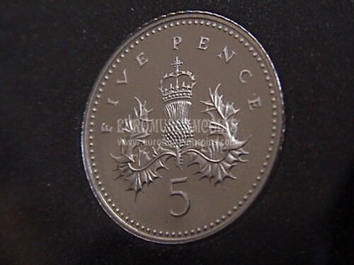 2006 Gran Bretagna moneta da 5 Pences Proof