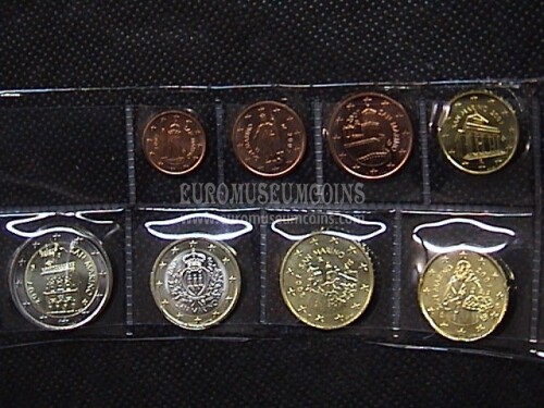 2007 serie completa 8 monete euro San Marino
