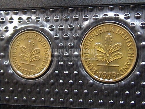 1979 Germania 5 + 10 Pfennig zecca F 