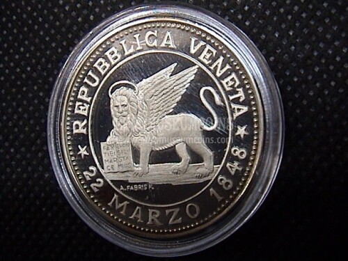 1848 Scudo da Lire 5 Repubblica Veneta Governo Provvisorio medaglia