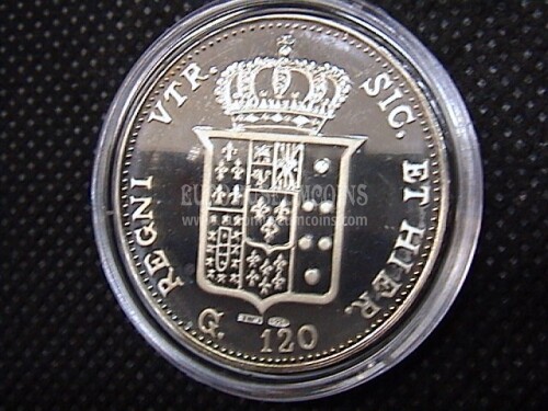 1859 Piastra da 120 Grana - Francesco II medaglia
