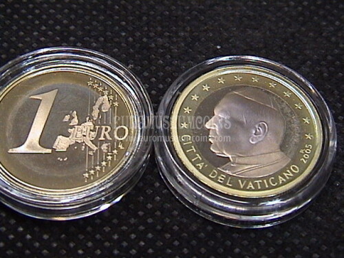 2005 Vaticano euro 1 proof da set ufficiale