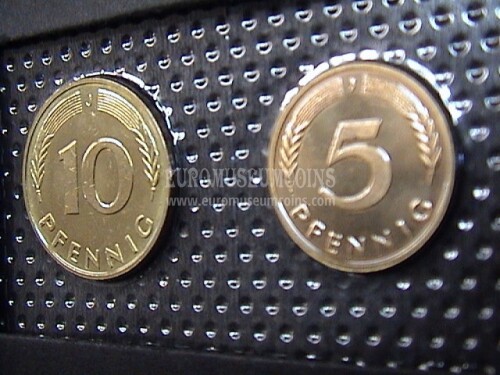 1979 Germania 5 + 10 Pfennig zecca J