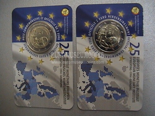 Belgio 2019 Istituto Monetario Europeo 2 Euro commemorativo in coincard Francese + Olandese