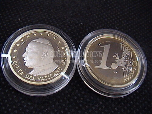 2002 Vaticano euro 1 proof da set ufficiale