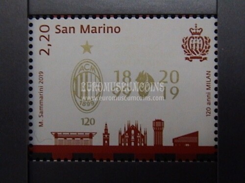 2019 MILAN 120 anni francobollo SAN MARINO
