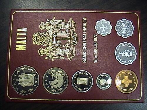 Malta 1972 monete singole proof