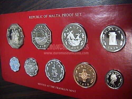Malta 1976 monete singole proof