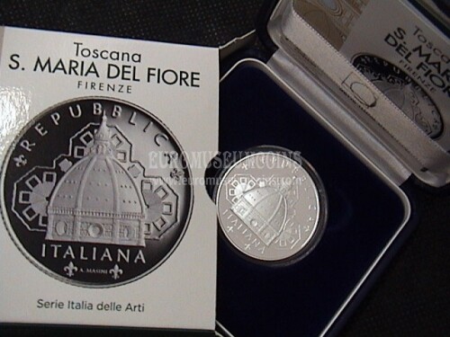 2019 Italia 5 Euro PROOF Santa Maria del Fiore in argento