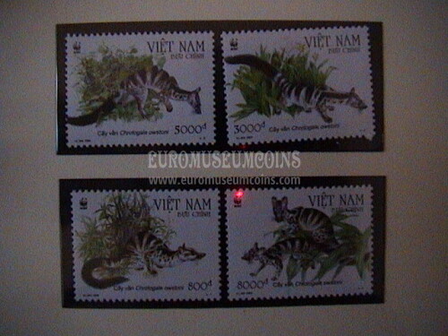 2005 Vietnam serie WWF civetta delle palme di Owston 4 valori