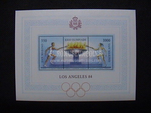 1984 foglietto BF 40 SAN MARINO Olimpiadi Los Angeles